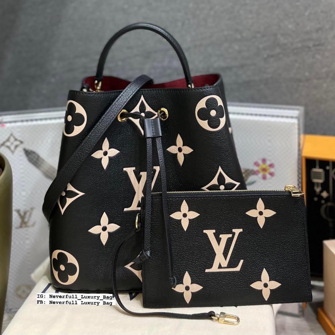 Louis Vuitton Noe Sling Shoulder Bag Monogram Empreinte Leather Noir Ladies  Auth