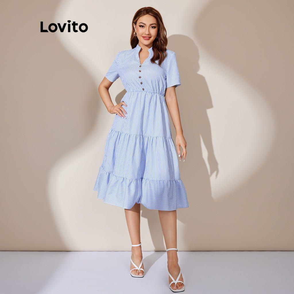 Casual button dress discount