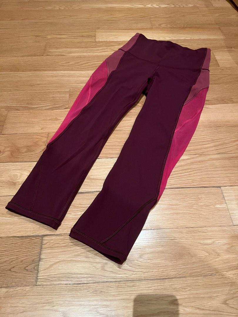 Lulu lemon tights maroon, Women's Fashion, Activewear on Carousell