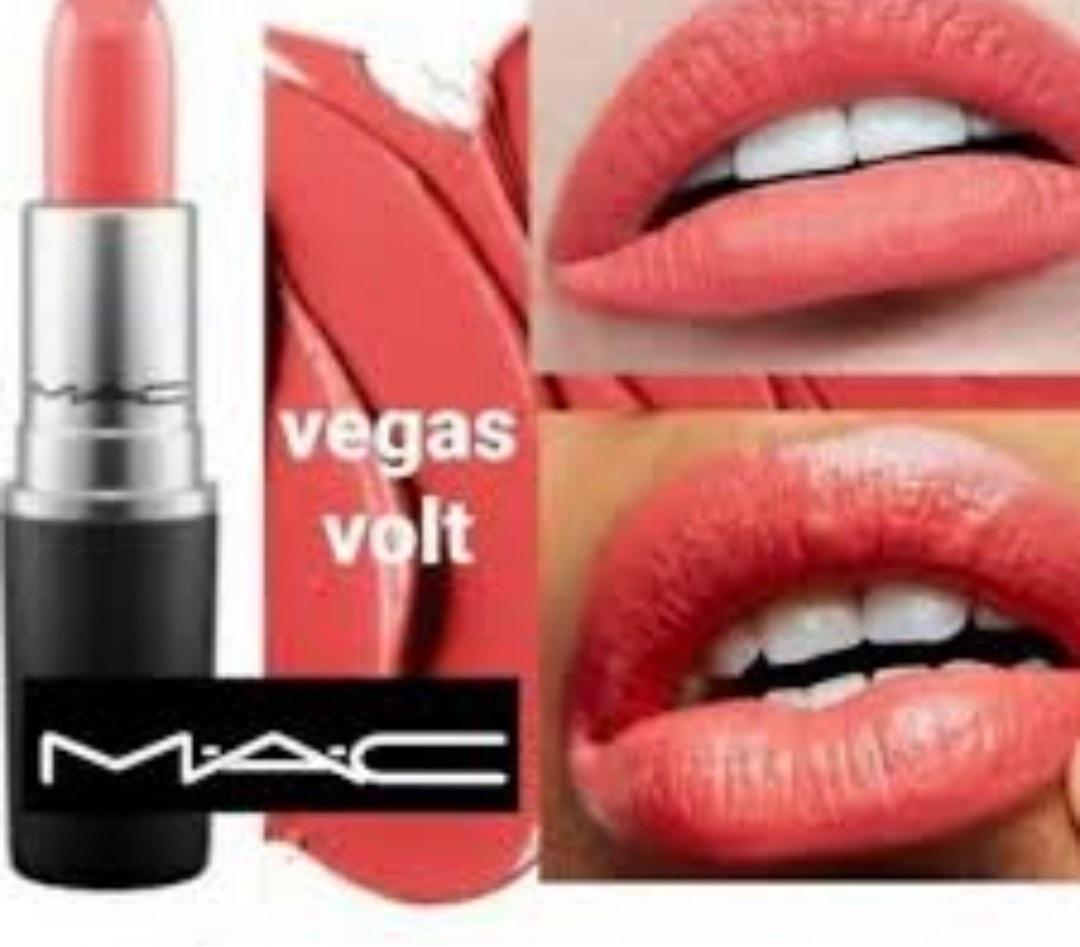 MAC Vegas Volt coral orange colour lipstick Beauty Personal