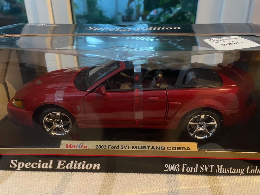 Maisto 1:18 - Ford Mustang SVT Cobra Cabriolet 2003 Édition Spéciale Orange (Modèle Réduit Neuf)