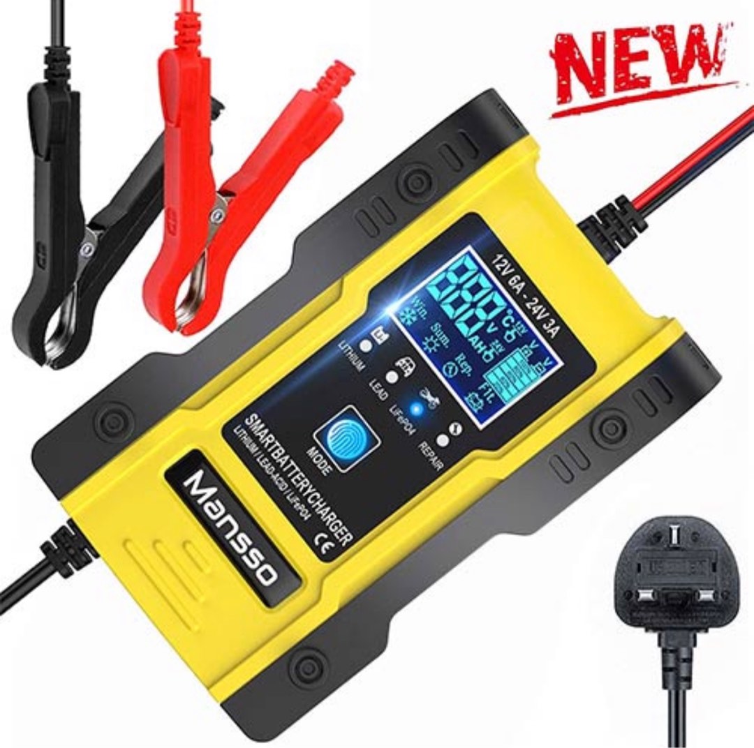 Mansso Car Battery Charger, Motorcycle Battery Charger 12V/24V 7 Stage