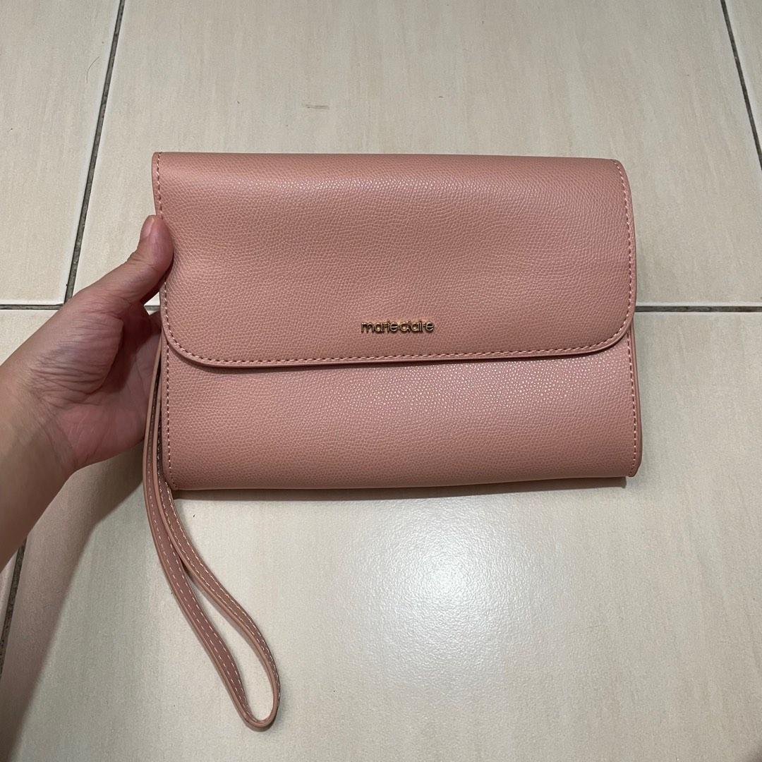 Marie Claire Nude Pink Magnetic Wristlet Pouch Clutch Bag