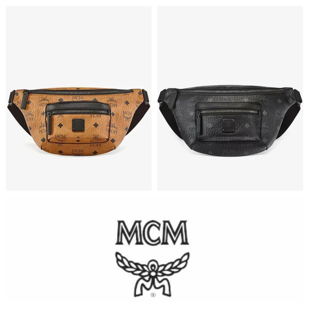 MCM Monogram Belt Bag in Metallic