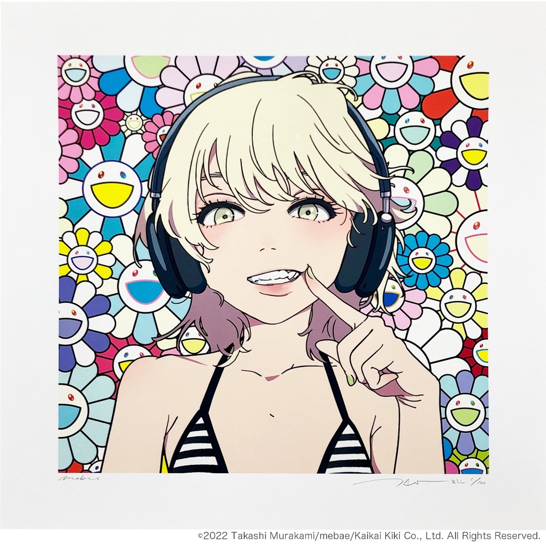 に値下げ！ 村上隆 × mebae smile_02 版画 サイン入り - 通販 - www