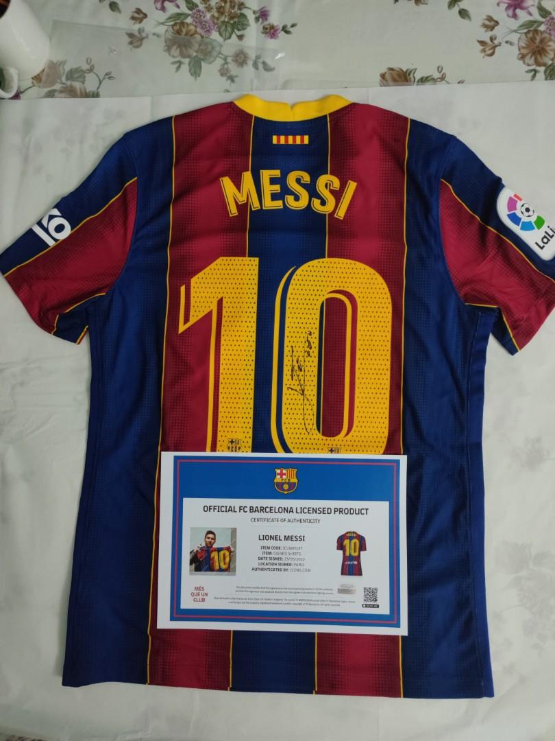 Lionel Messi Authentic Signed Soccer Jersey Barcelona Argentina BAS Beckett  COA