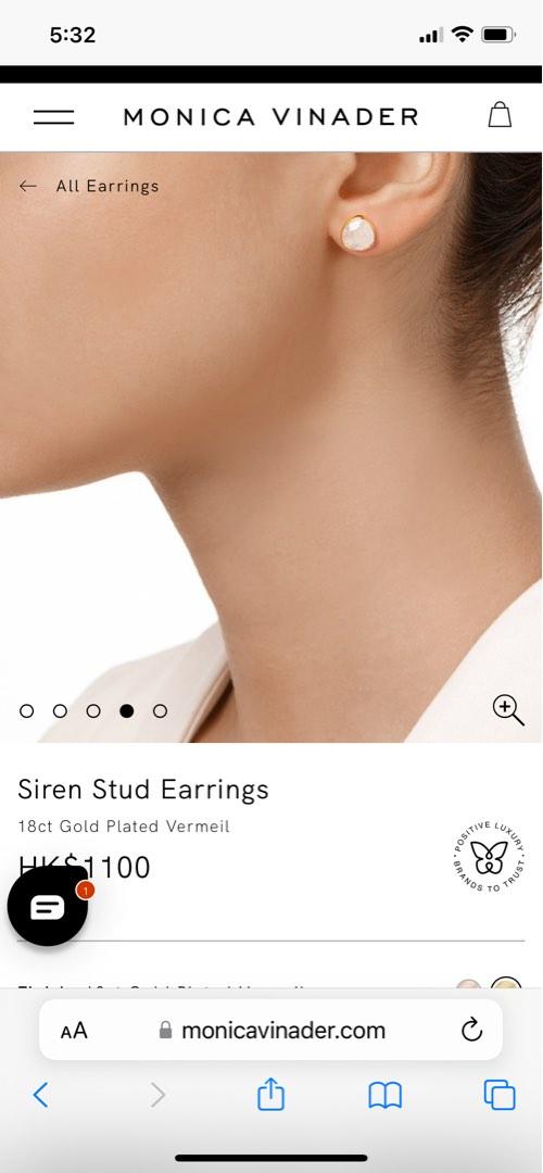 Monica vinader top moonstone earrings