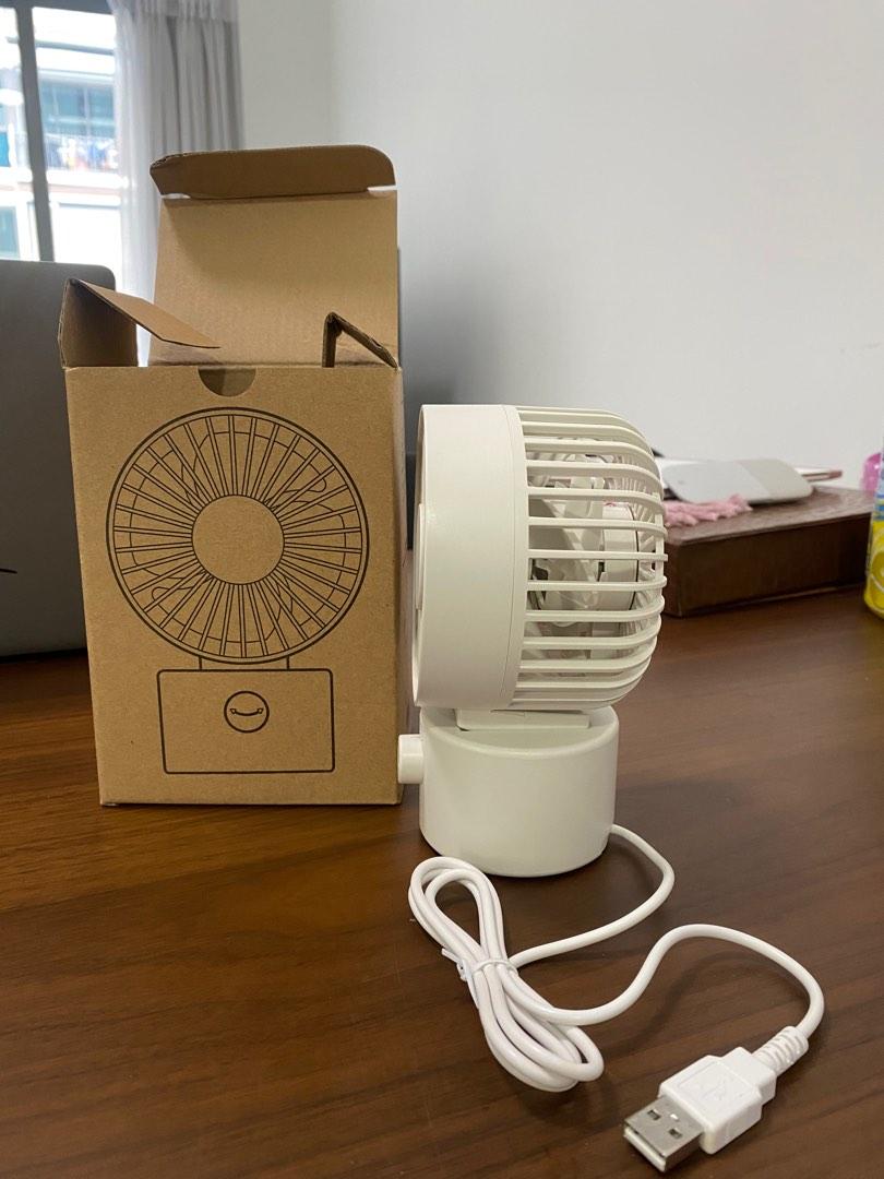 MUJI LOW NOISE USB DESK FAN SWING TYPE, Furniture & Home Living