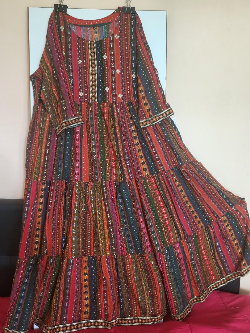Multi Colour Maxi Dress, Women's Fashion, Dresses & Sets, Dresses on ...
