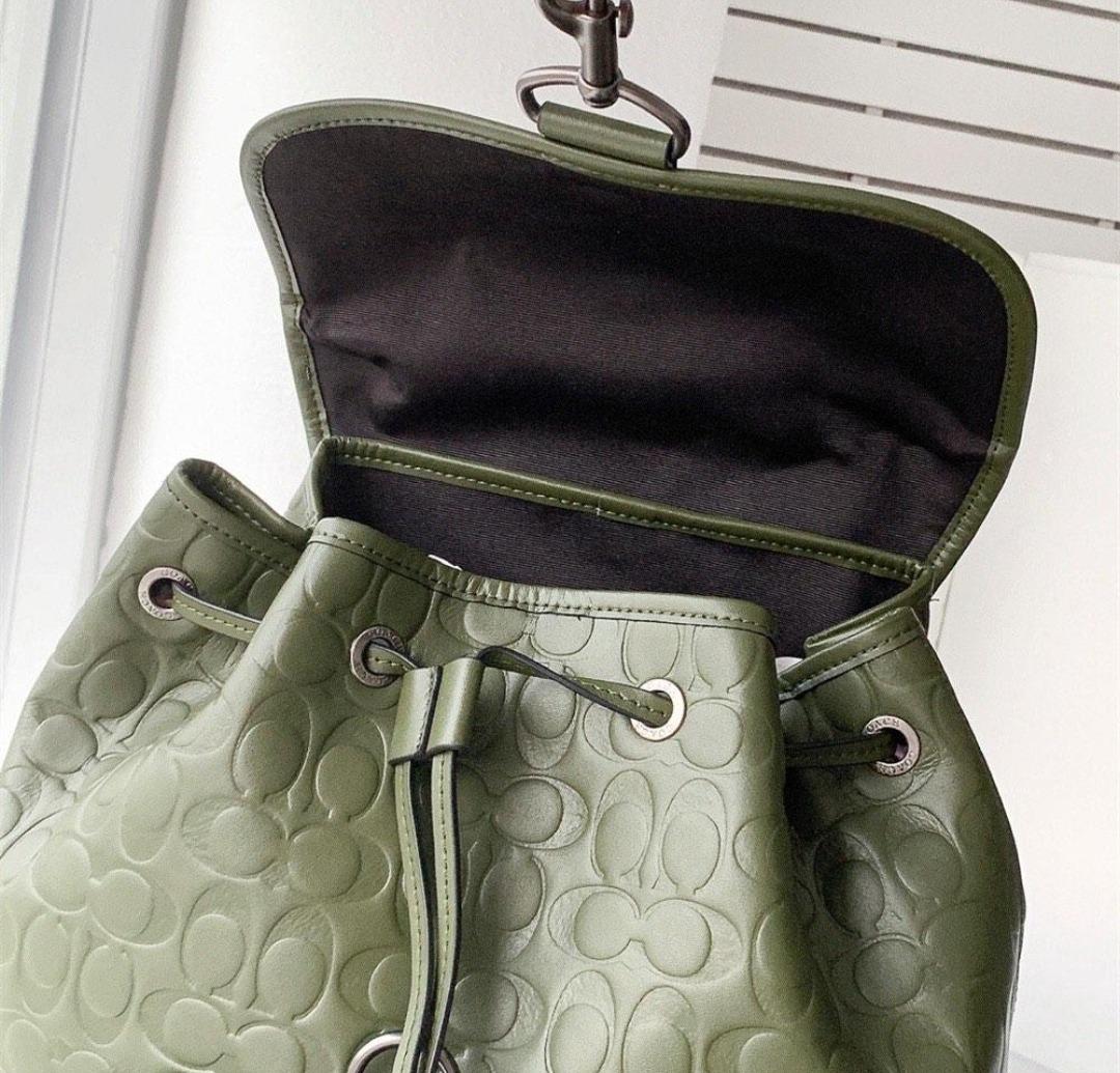 Coach green backpack shop