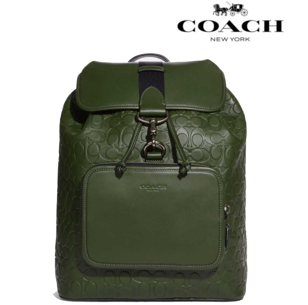 New Coach Original Special Limited Green Olive Collection Embossed