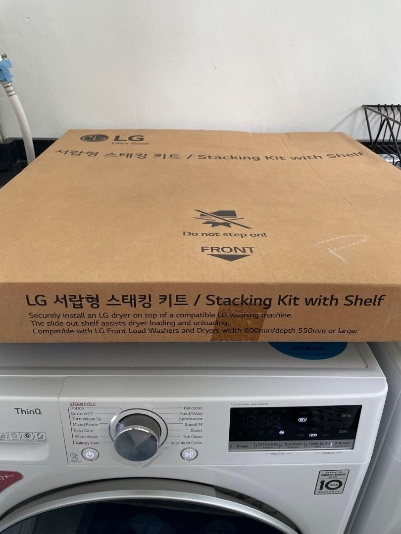 NEW LG stacking kit with shelf, TV & Home Appliances, Washing Machines