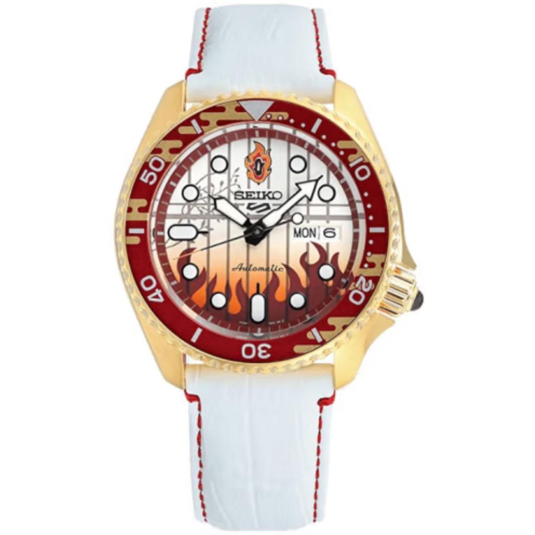 NEW Seiko Demon Slayer SRPJ28K1 SRPJ28 Kyojuro Rengoku White Leather
