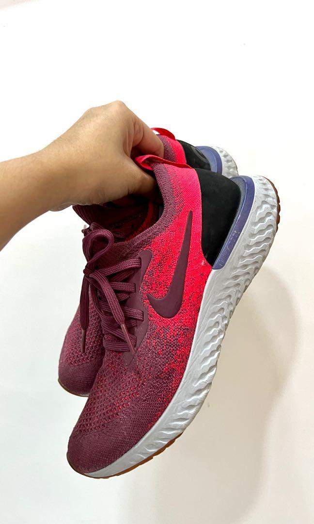 NIKE EPIC REACT FLYKNIT 2 SHOES MAROON ORIG PRICE 7 500