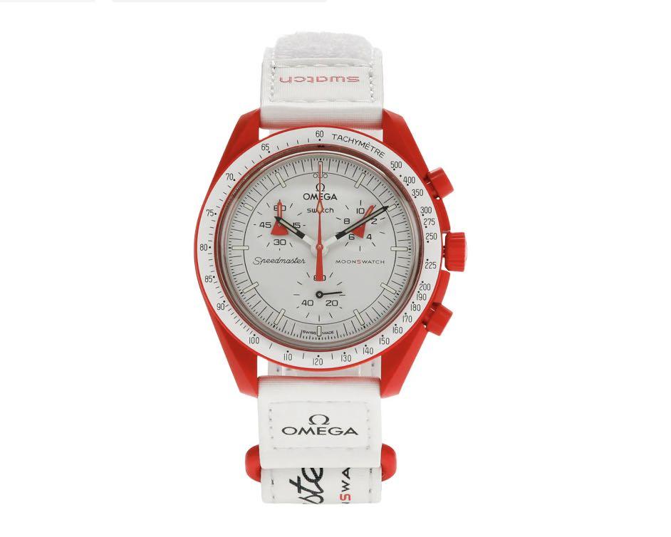 Omega x Swatch Moonswatch Mission to Mars, 名牌, 手錶- Carousell