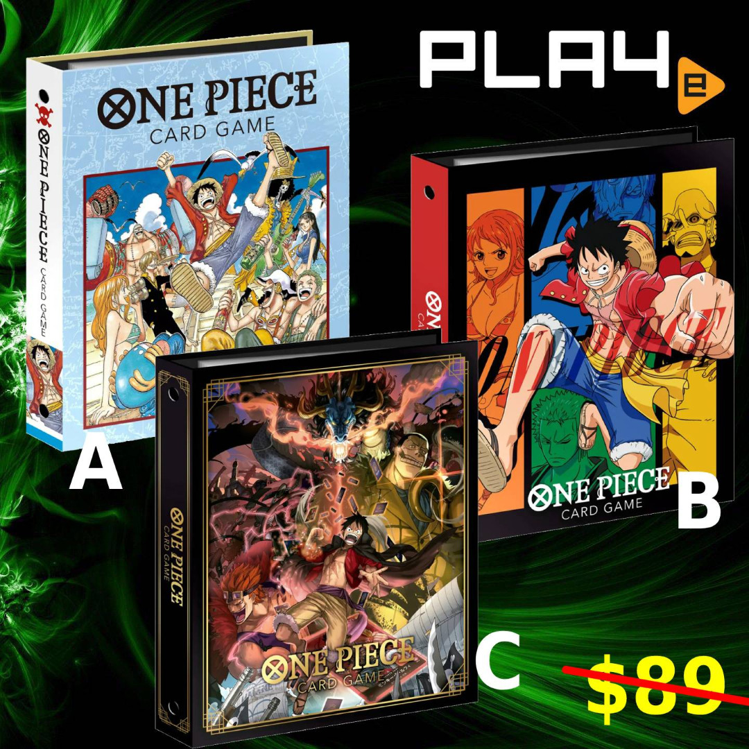 one piece card game 9 pocket binder set manga version pocket binder will be released simultaneously in three different designs ONE PIECE Card Game Official