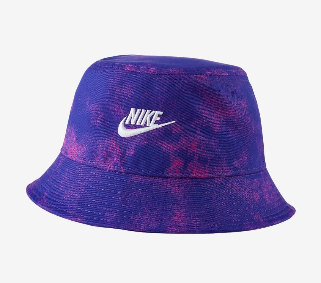 Purple tie top dye bucket hat