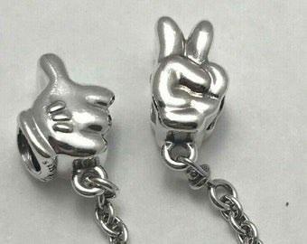 Pandora authentic Sales Disney Mickey Gesture Safety Chain