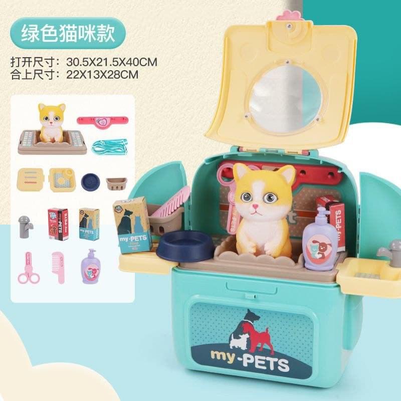 Pet Backpack (Category: Backpacks) located in Quezon City. Submitted by buysome.getsome (Listing ID 1185256985, Image 2). Description: PET BACKPACK 2-in-1! A stylish backpack that can be transformed into a pet table toy. Very big in actual! 🐱🐶 Available in 2 variations: 📌 Green Cat 📌 Green Dog DM our page for orders. 📩 FB: Little Rascals Toy Co. IG: LittleRascalsToyCo .