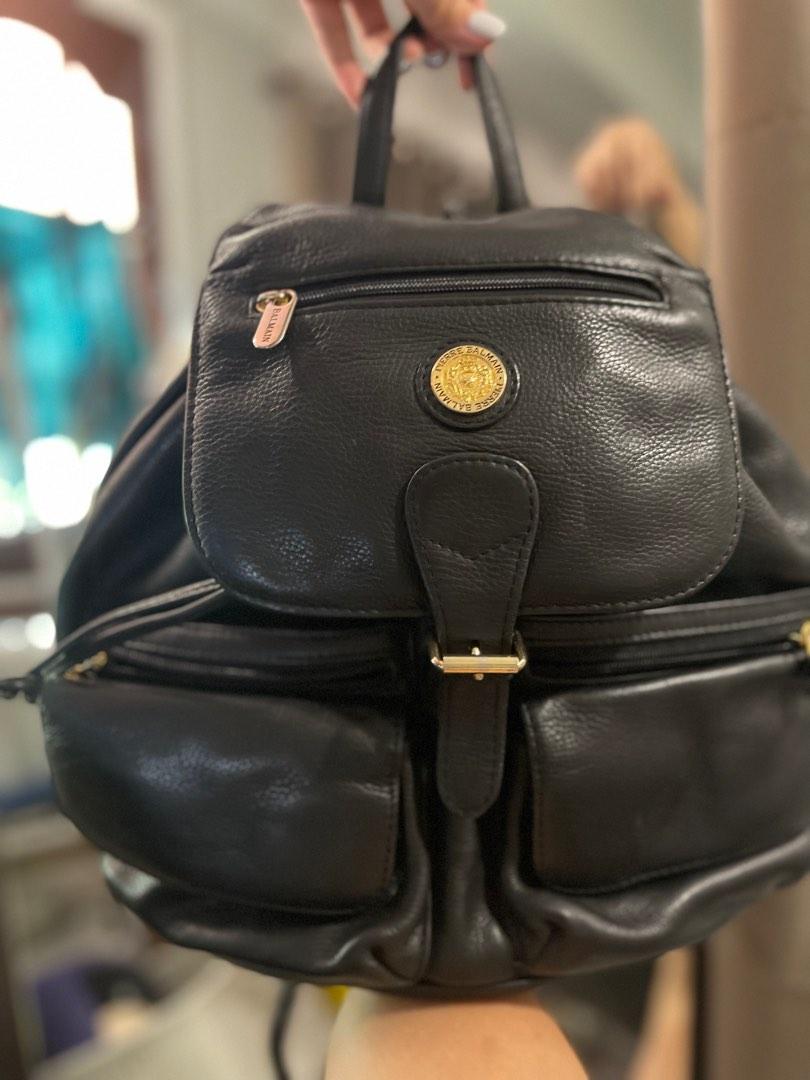 Balmain leather backpack cheap