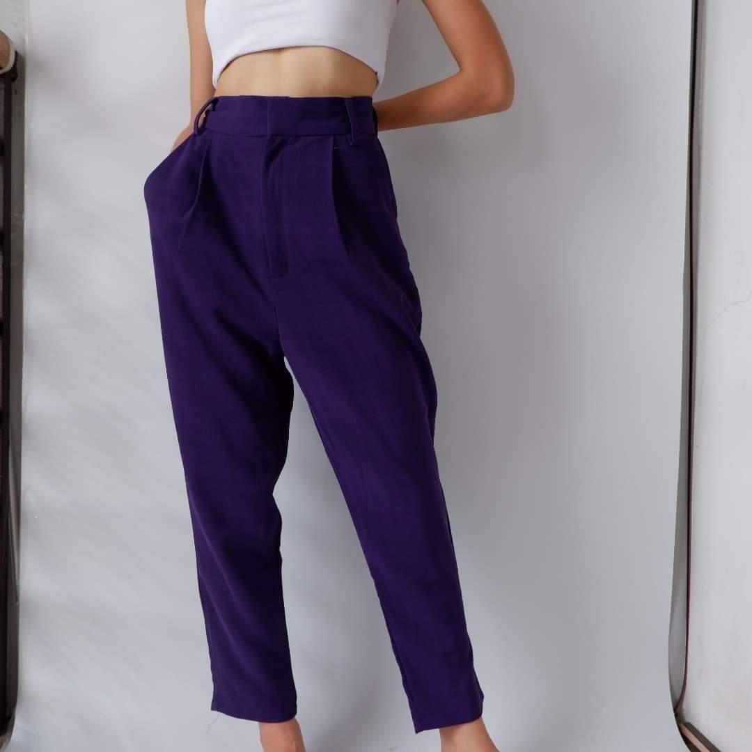 Purple Pants, Women's Fashion, Bottoms, Other Bottoms on Carousell
