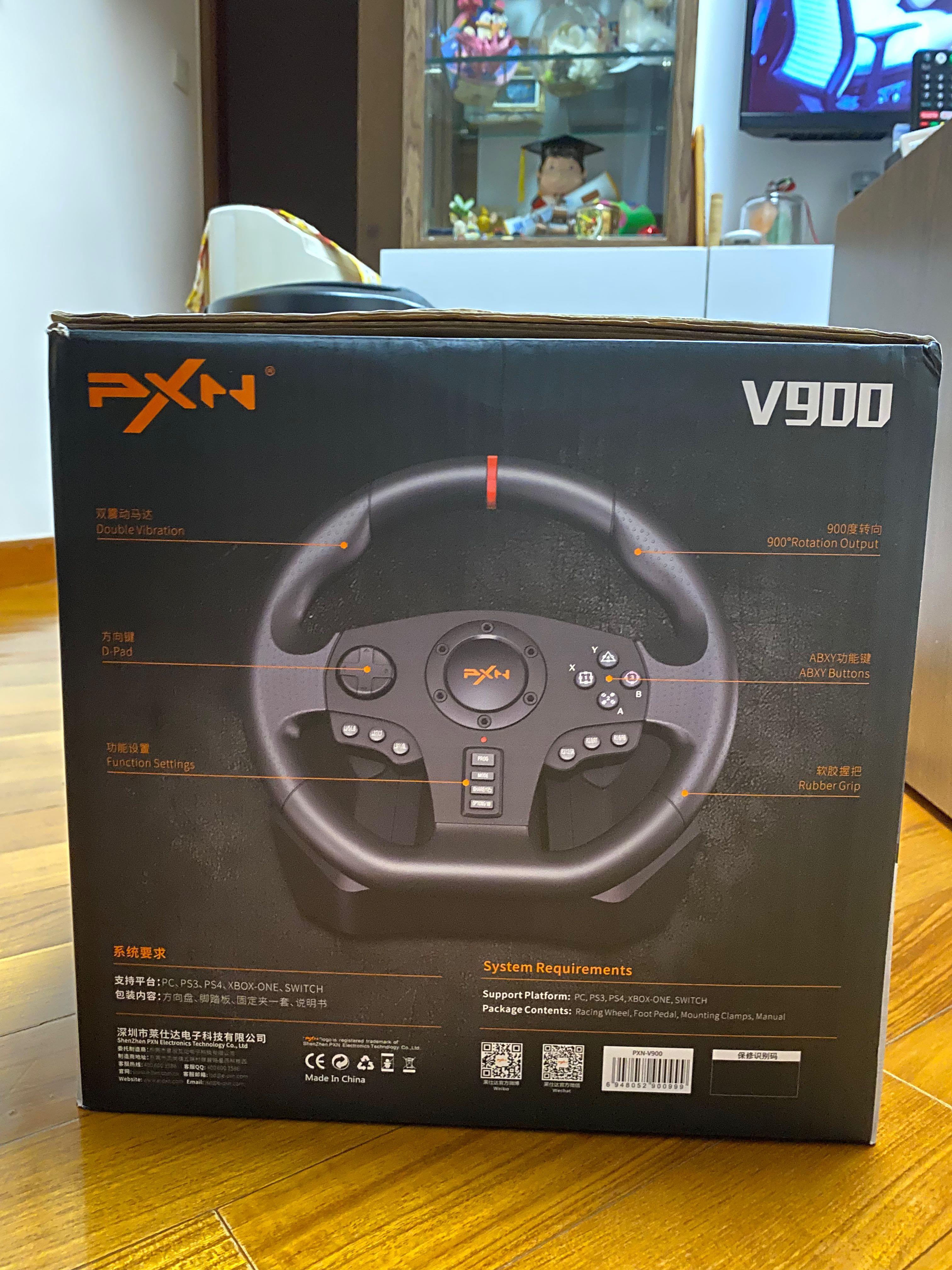 PXN V900 Gaming Racing Wheel (for PC, PS3, PS4, XBOX ONE, SWITCH), 電子遊戲, 遊戲機配件, 手掣 Carousell