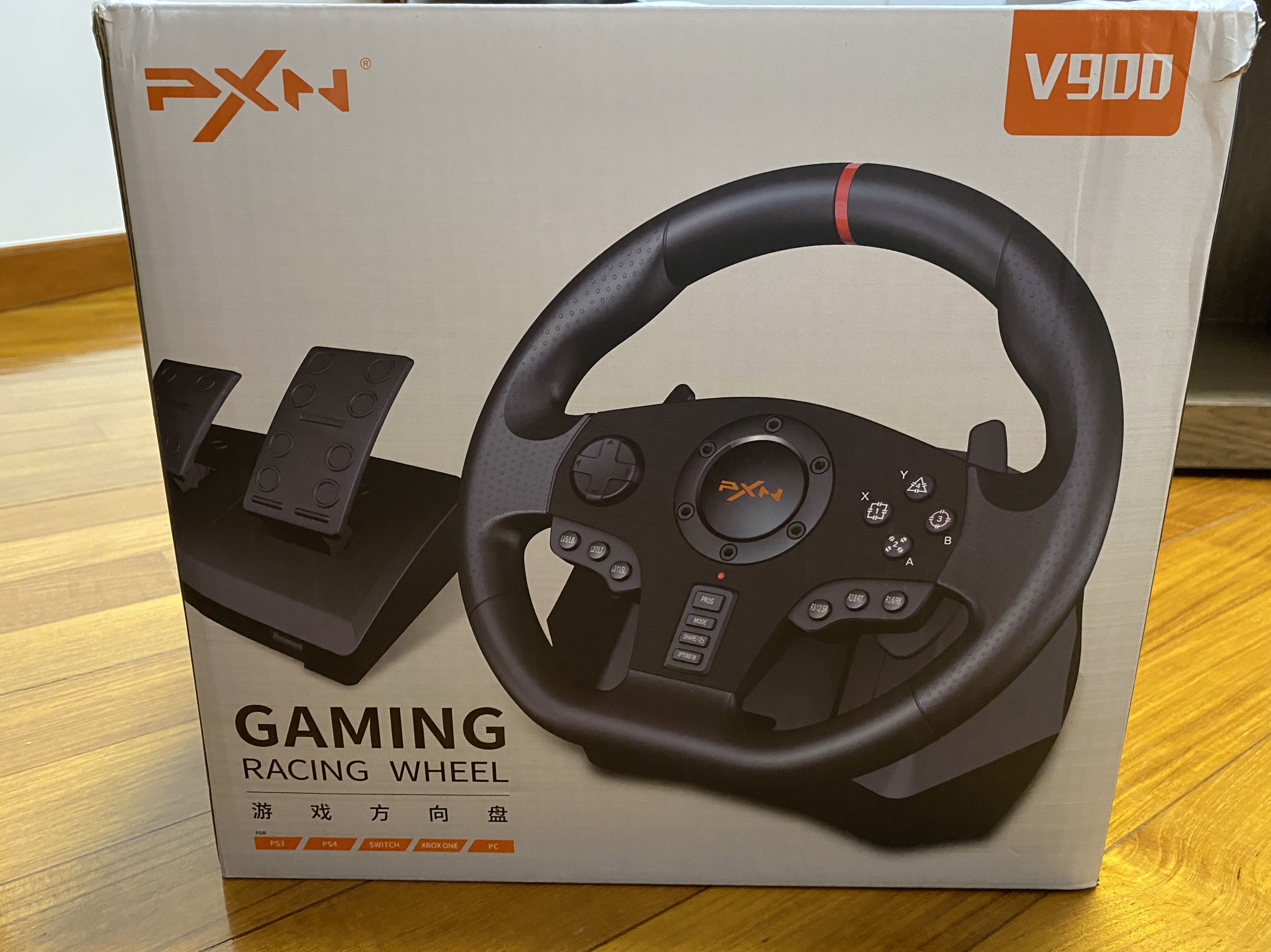 PXN V900 Gaming Racing Wheel (for PC, PS3, PS4, XBOX ONE, SWITCH), 電子遊戲
