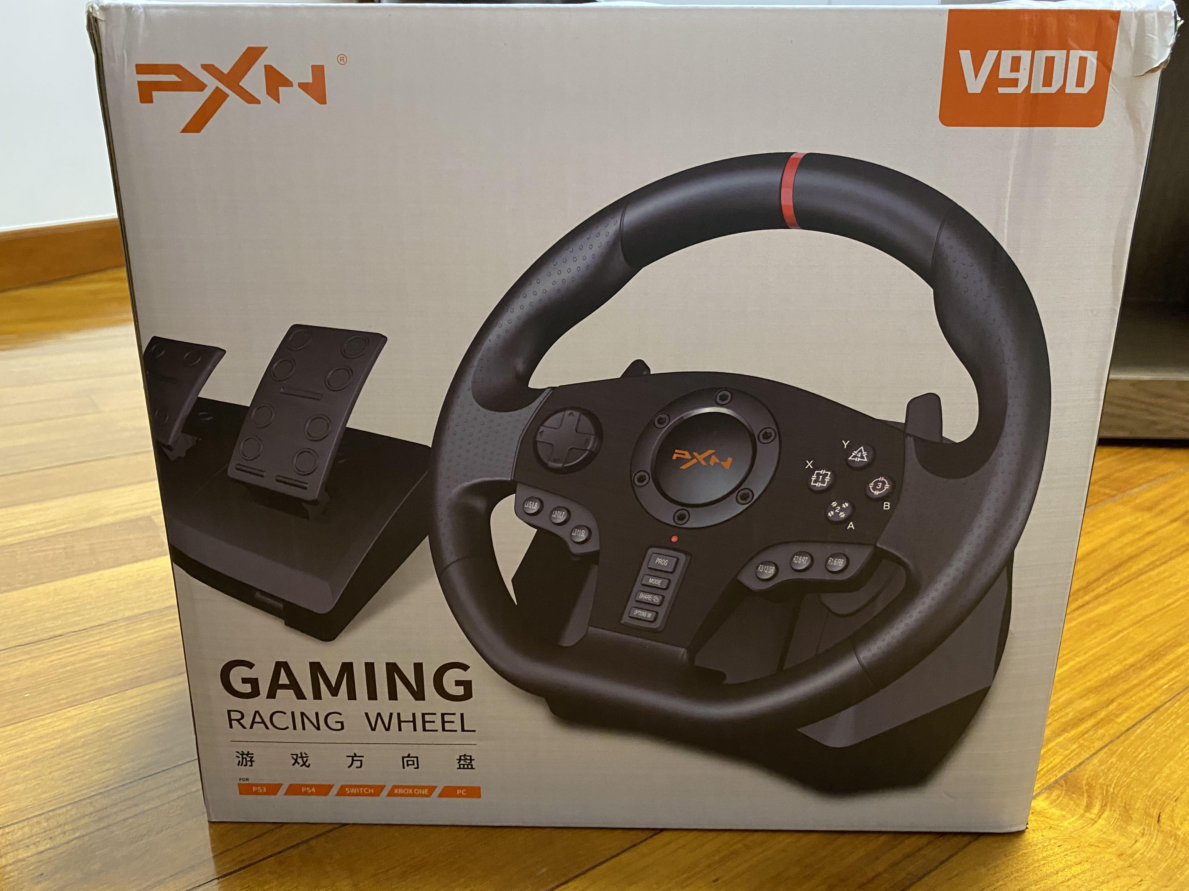 PXN V900 Gaming Racing Wheel (for PC, PS3, PS4, XBOX ONE, SWITCH), 電子遊戲
