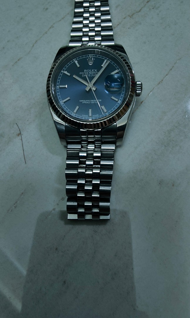 Rolex Oyster Perpetual 36mm Blue dial Ref: 116234 (2013), Men's Fashion ...