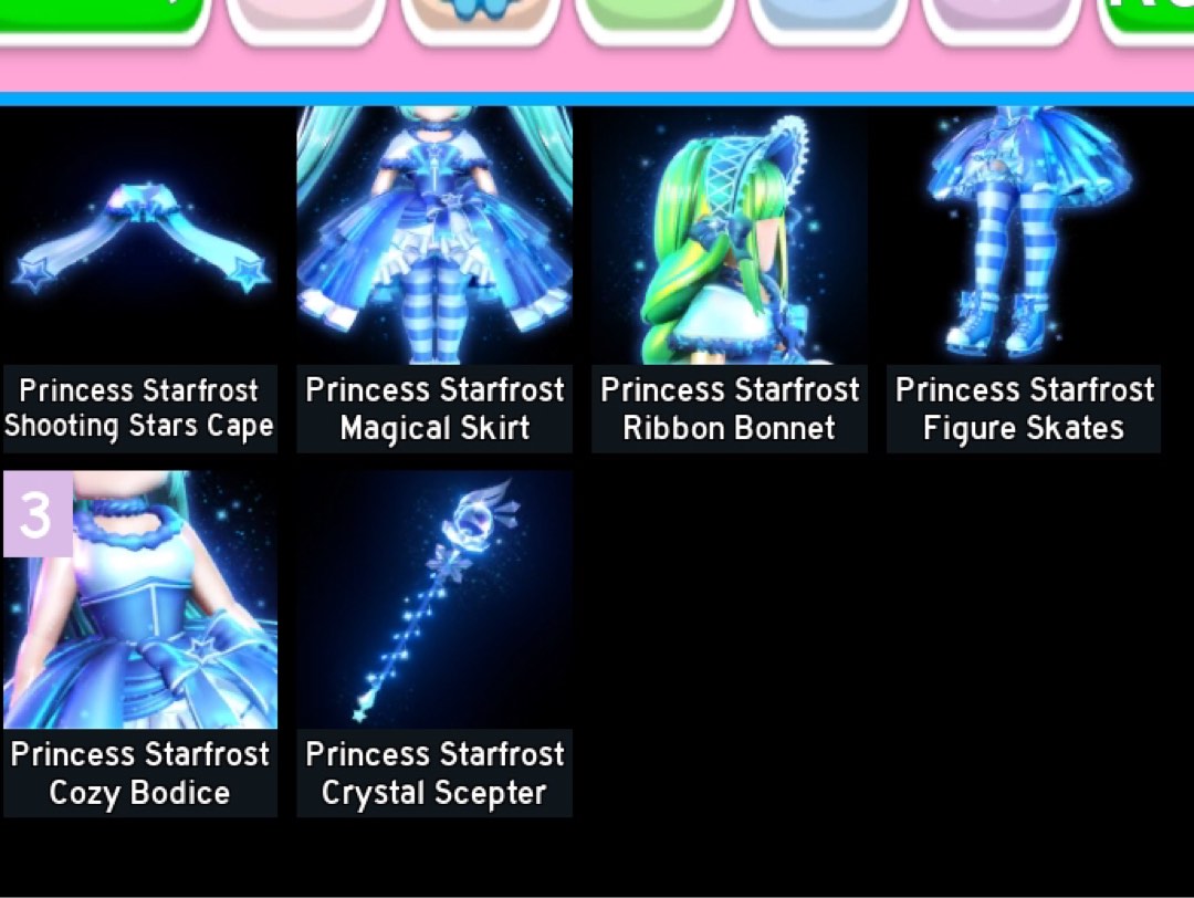 Royale high Princess Starfrost set, Video Gaming, Video Games, Others