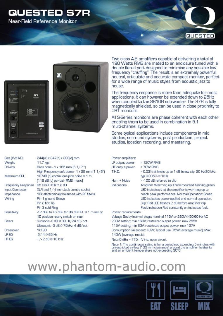 S7R Quested The S Series High End Studio & Audiophile Speaker ...