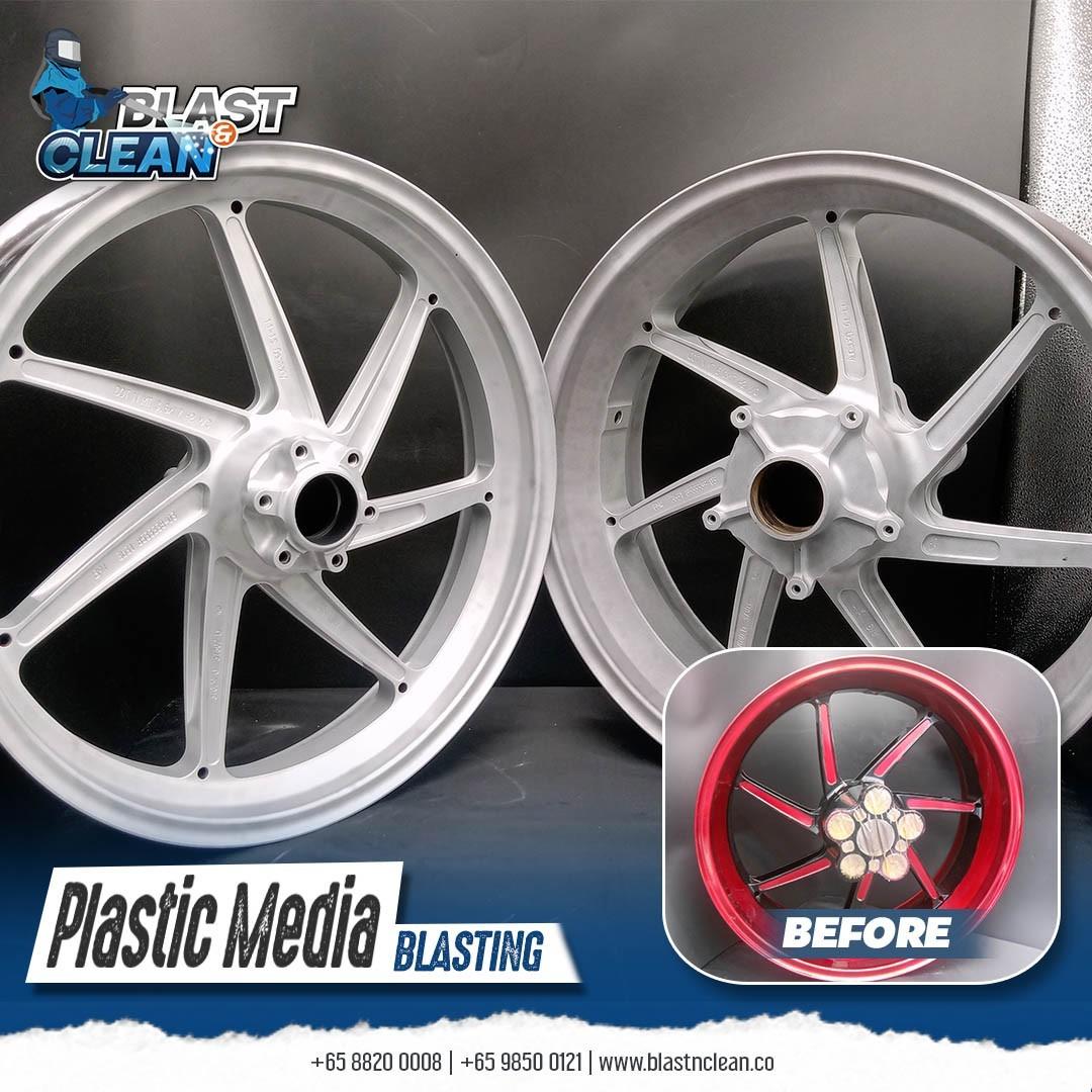 Sand Blasting of Motorcycle Sport Rims, Motorcycles, Motorcycle Accessories on Carousell