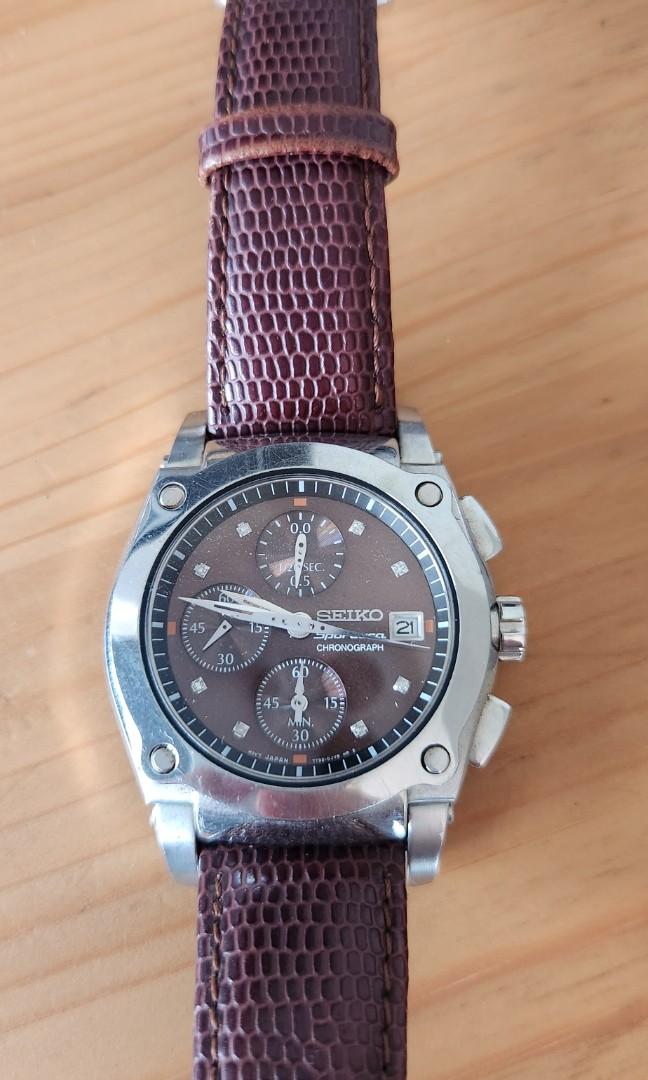 Seiko sportura ladies watch with leather wrist band Women s
