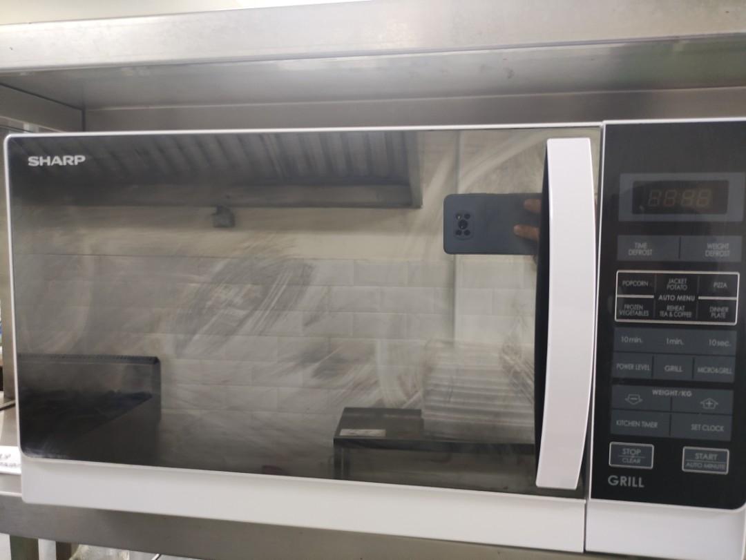 Sharp compact grill microwave oven r728, Kitchen & Appliances di Carousell