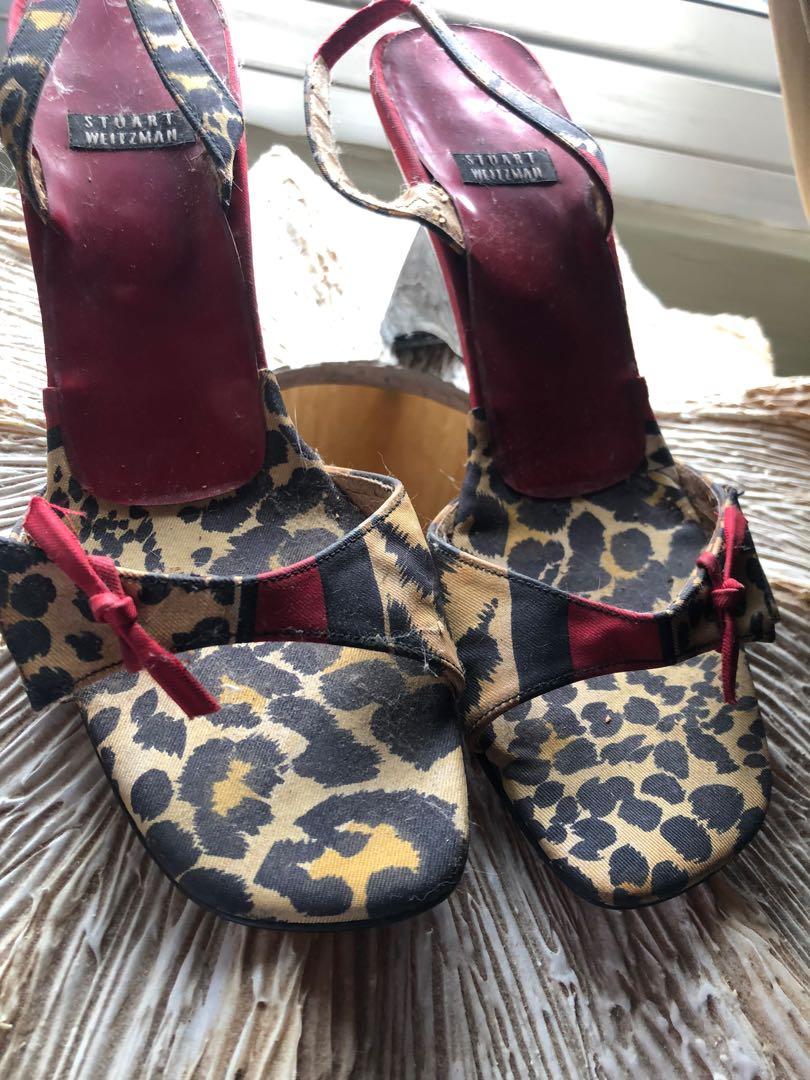 Stuart weitzman leopard print hot sale shoes