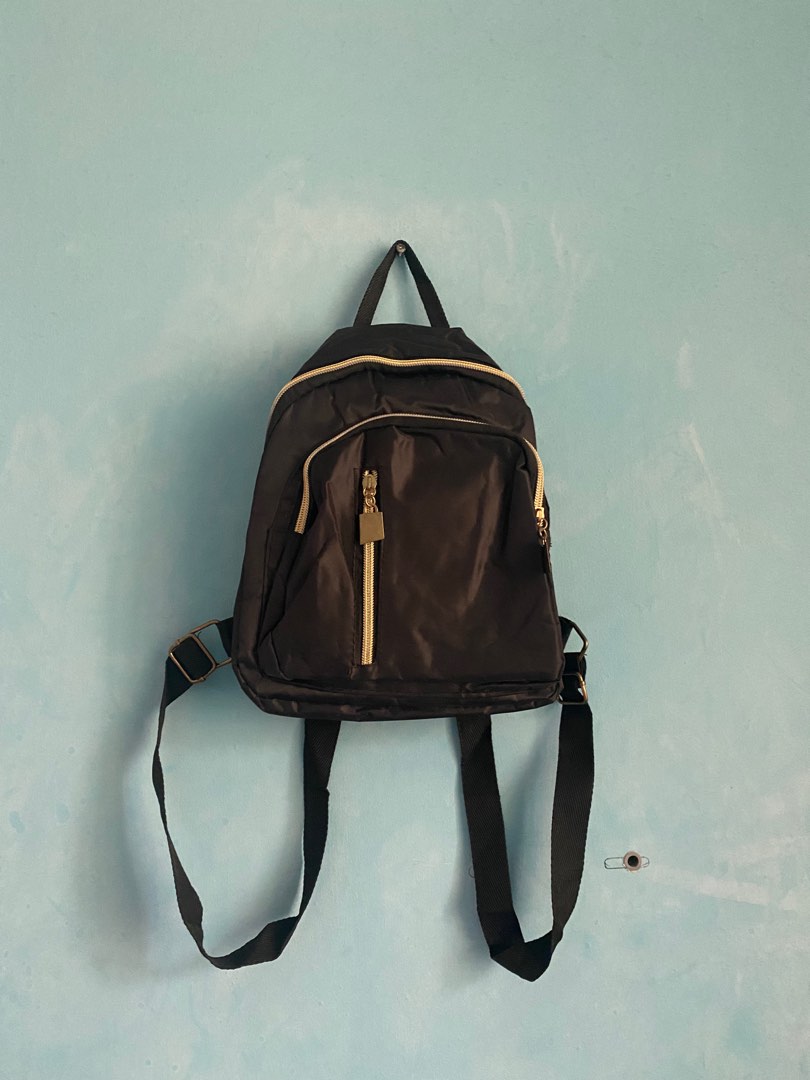 Small black backpack, Women's Fashion, Bags & Wallets, Backpacks on