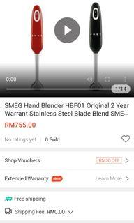 Smeg black hand blender