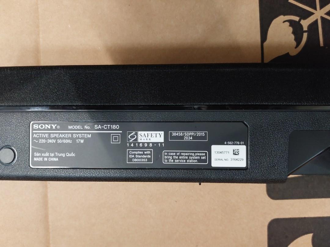 Sony Bluetooth Soundbar SACT180, 音響器材, Soundbar、揚聲器、藍牙喇叭、耳擴 Carousell