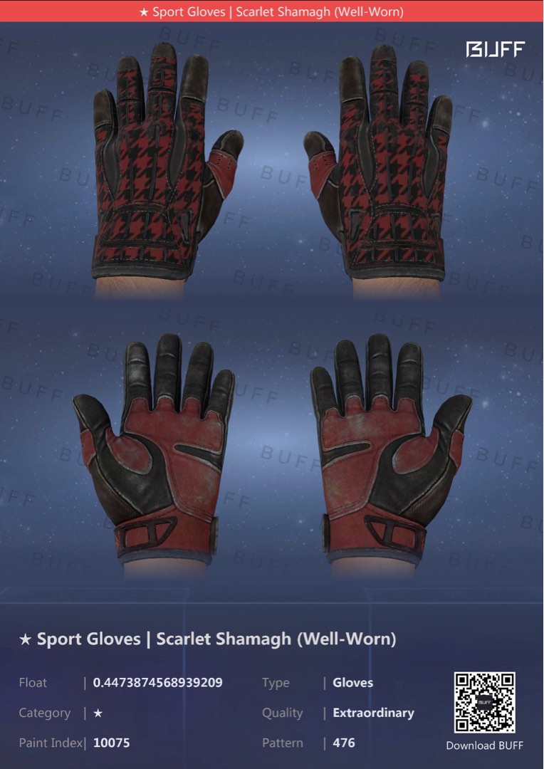 Sports glove Scarlet Shamagh CSGO, Video Gaming, Gaming Accessories, In