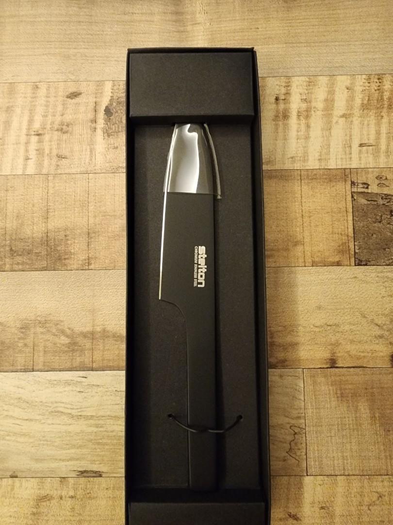 Pure Black Chef's Knife by Stelton :: NoGarlicNoOnions: Restaurant