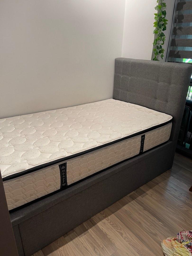 Storage bed super single, Furniture & Home Living, Furniture, Bed