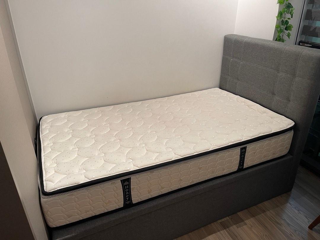 Storage bed super single, Furniture & Home Living, Furniture, Bed