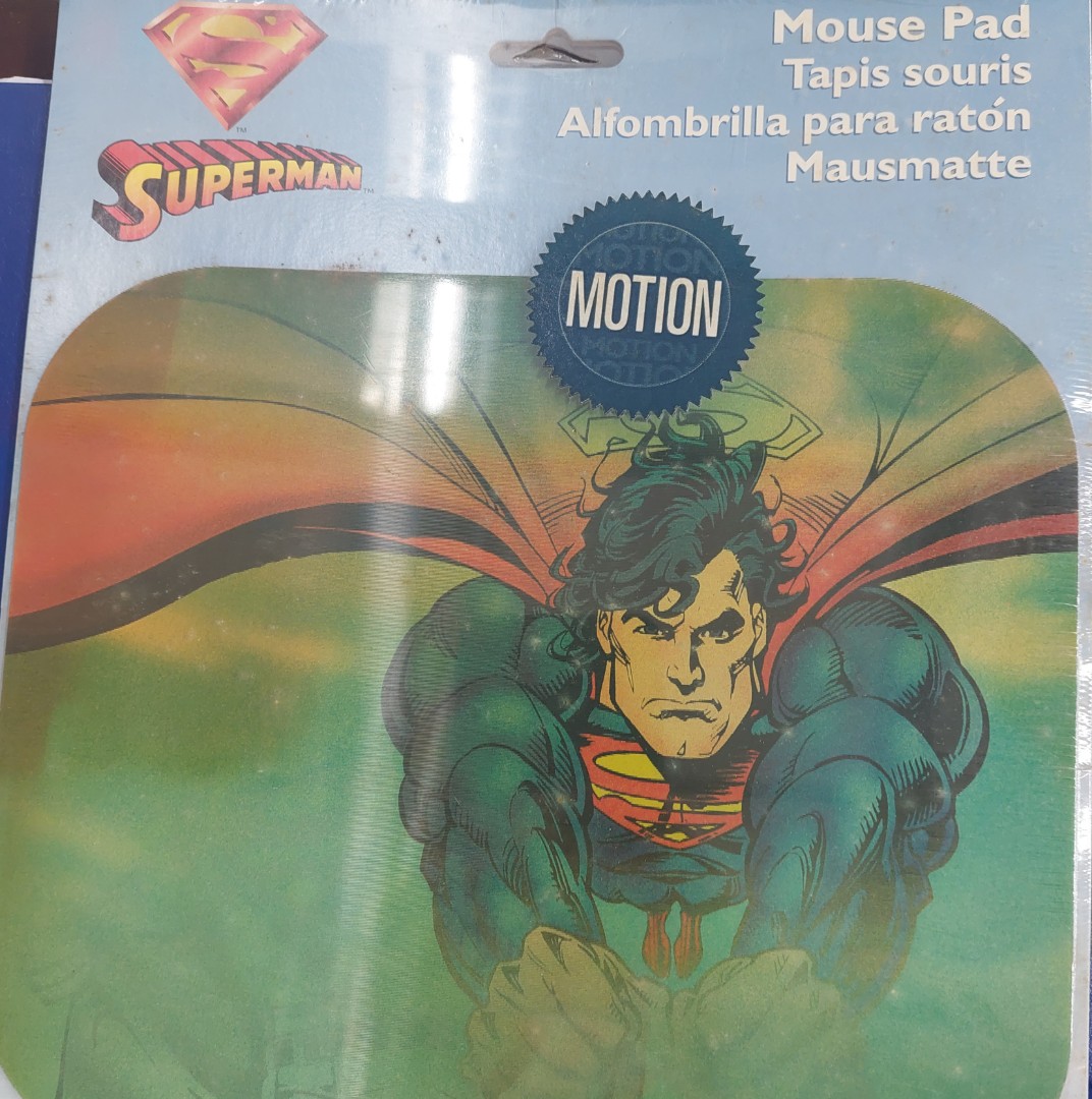 Motion Mouse Pad Superman 1996 Vintage Motion Mouse Pad, Hobbies & Toys, Memorabilia ...