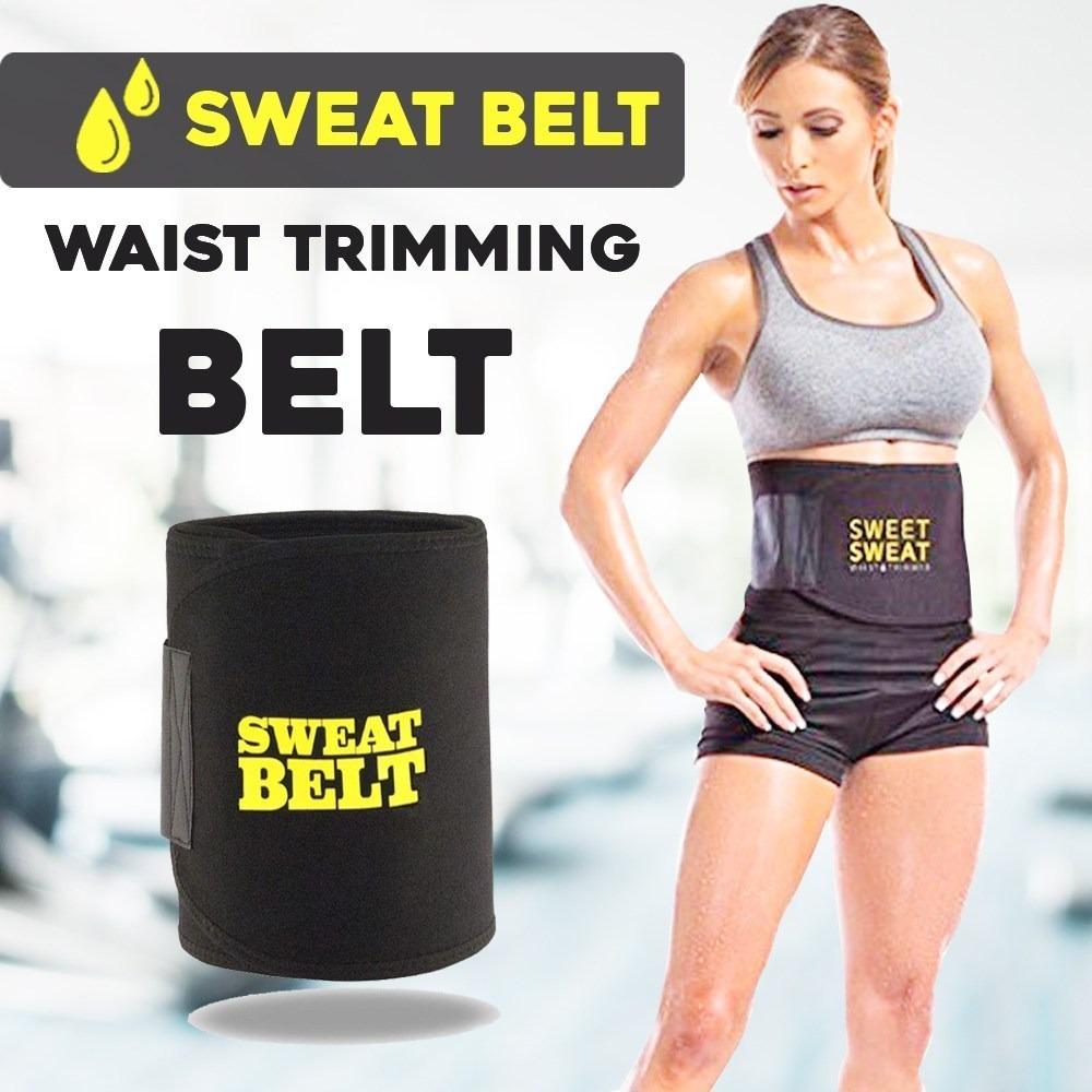 Sweat Belt Premium Waist Slimming Belt / Weight Loss / Workout / Detox /  Burn Fat Exercise Belt