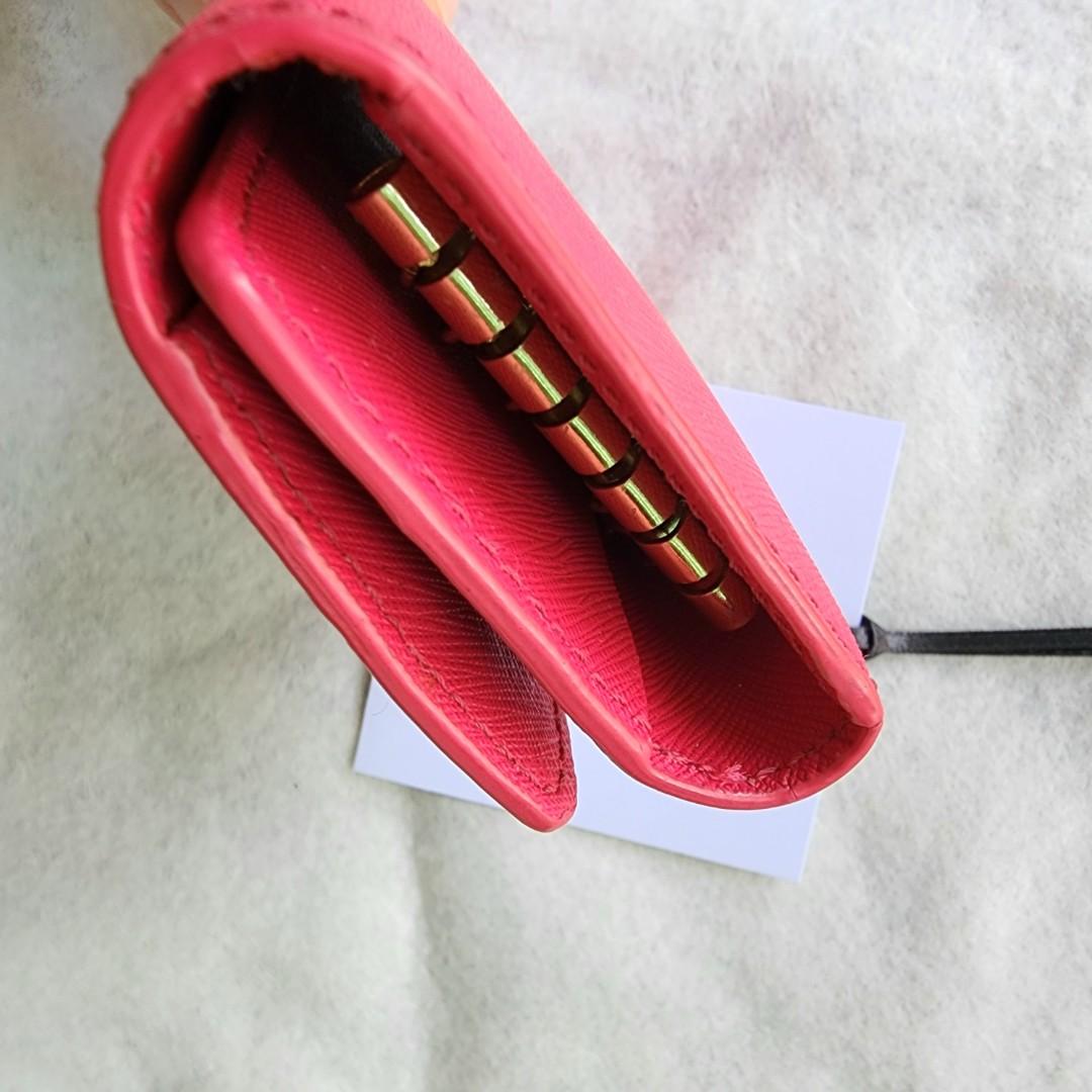 Tory Burch York Hot Pink Key Holder Case, Women's Fashion, Bags