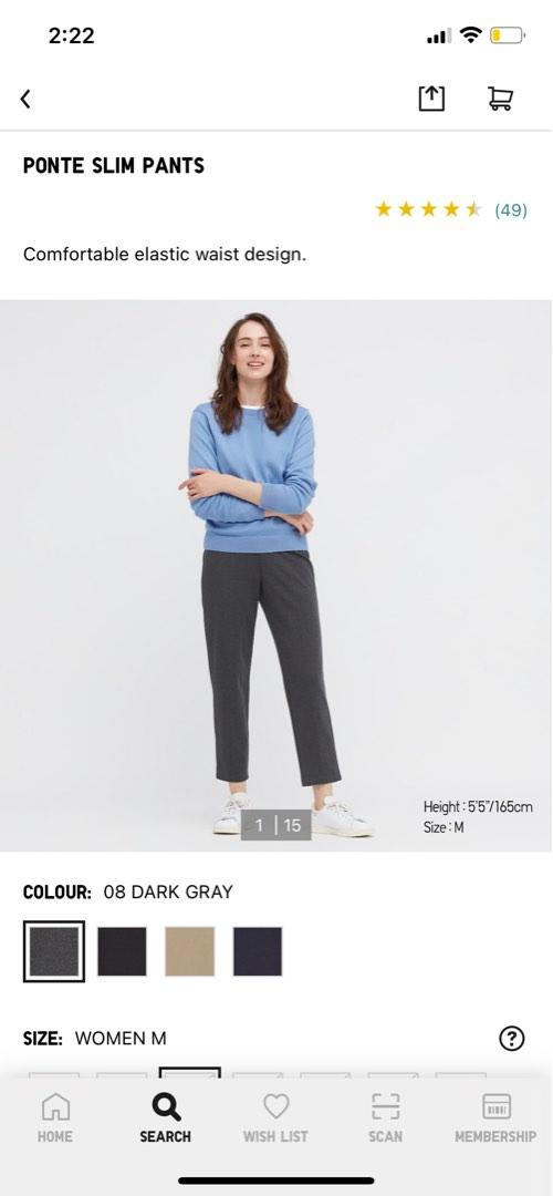 Uniqlo Ponte Slim Pants Women s Fashion Bottoms Other Bottoms