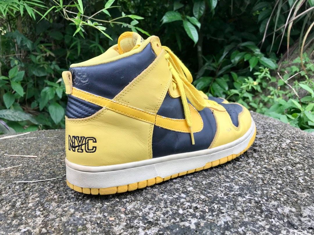 Vintage 1999 Nike Dunk High LE NYC Goldenrod Maize Wu-Tang