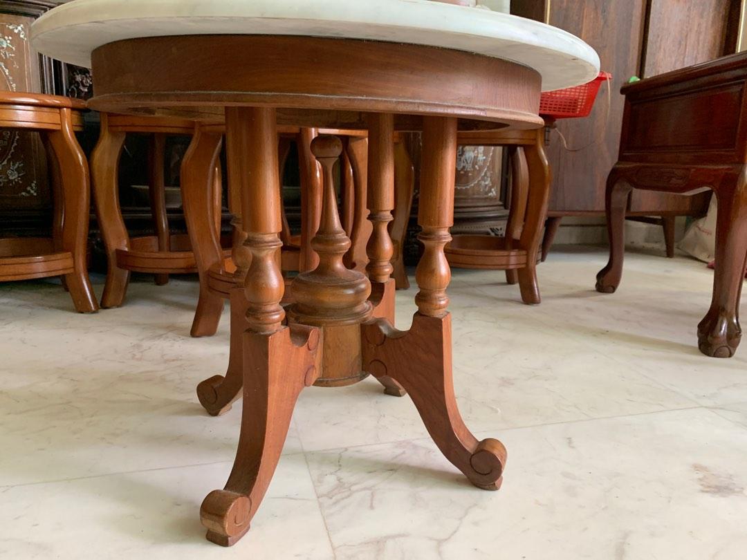 Vintage marble side table, Furniture & Home Living, Furniture, Tables