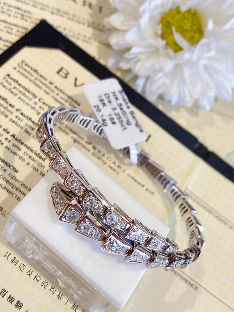 Wg Serpenti Bvlgari Bangle full dias hk, Women's Fashion, Jewelry & Organizers, Bracelets on