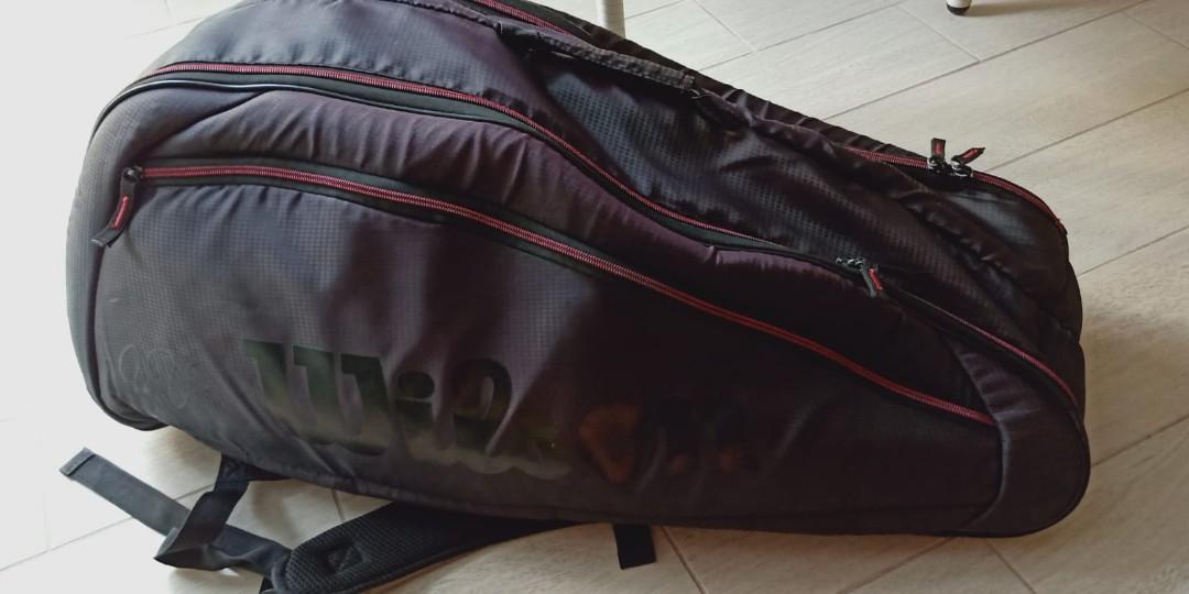 Wilson Federer Team 6 Pack Tennis Bag (Black)
